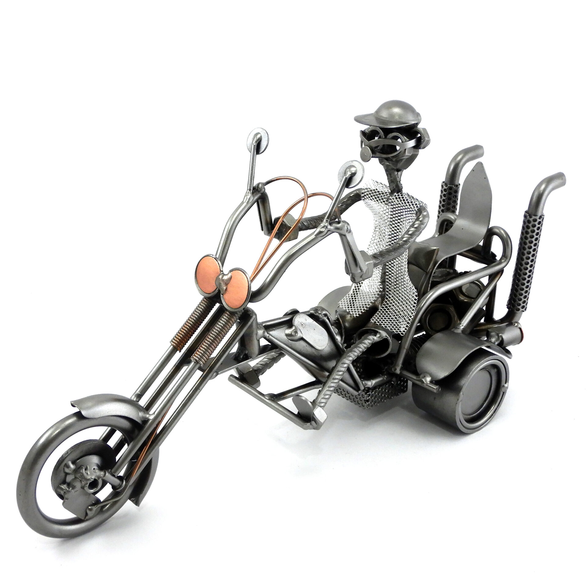 SCULTURA MOTOCICLISTA SU TRIKE - immagine 2