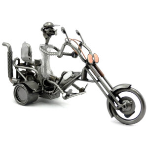 SCULTURA MOTOCICLISTA SU TRIKE - immagine 4