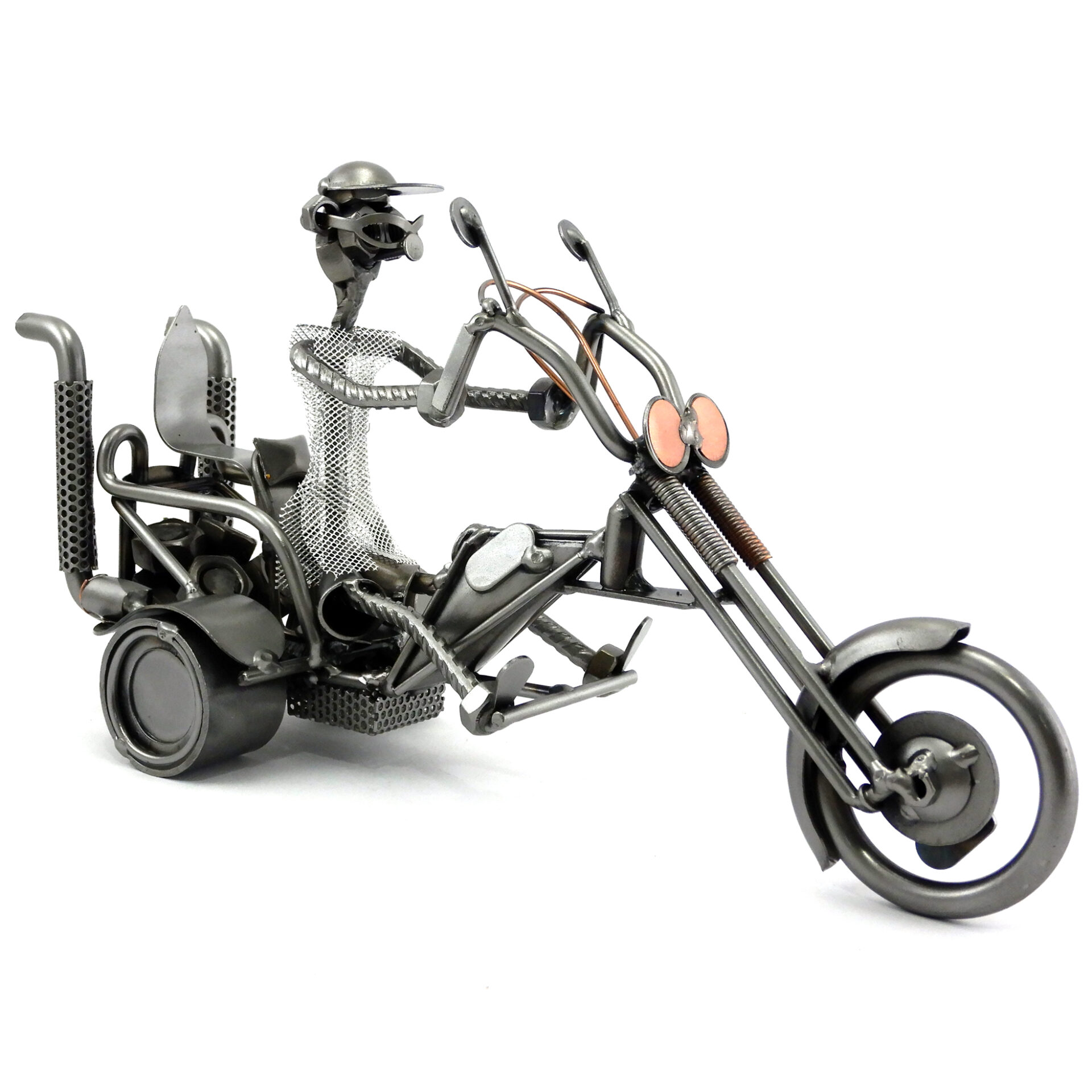 SCULTURA MOTOCICLISTA SU TRIKE - immagine 4
