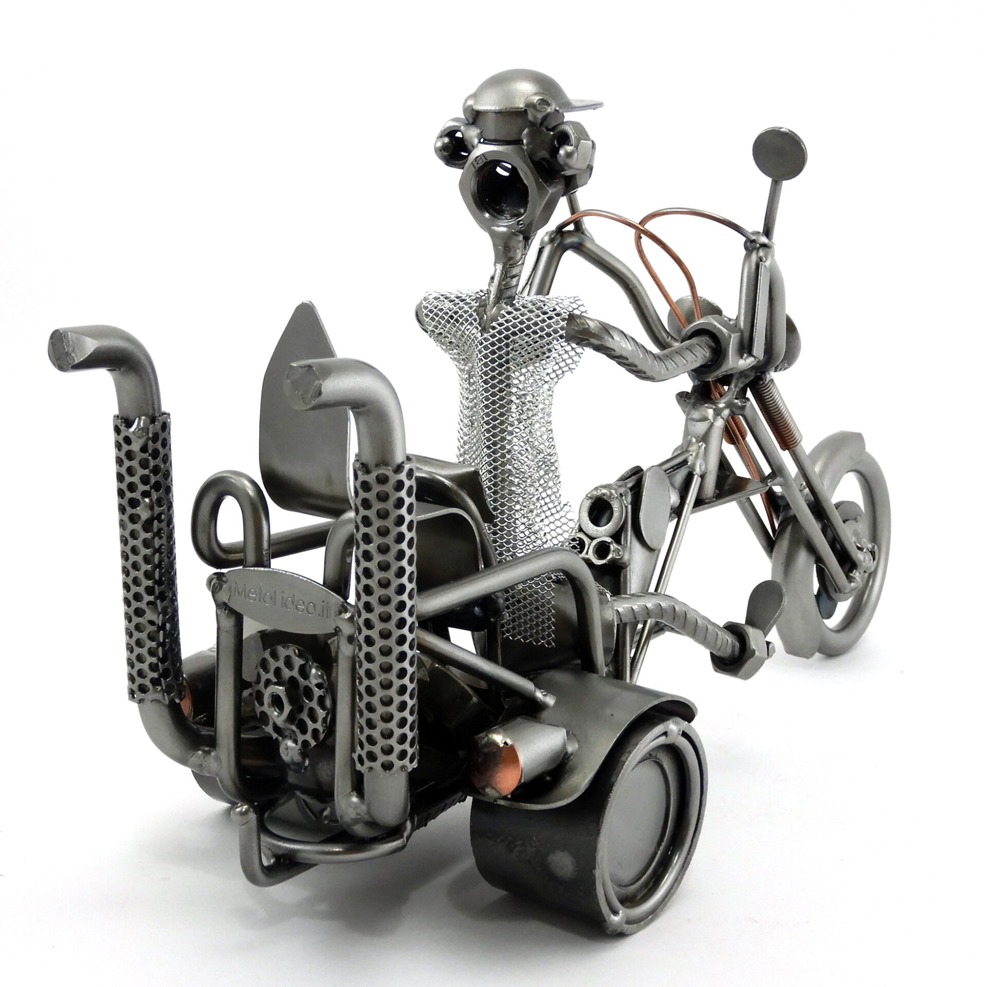 SCULTURA MOTOCICLISTA SU TRIKE - immagine 5