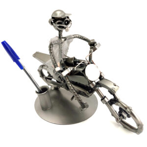 SCULTURA MOTOCICLISTA SU MOTOCROSS - immagine 8