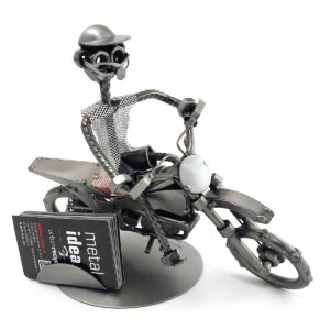 SCULTURA MOTOCICLISTA SU MOTOCROSS - immagine 10