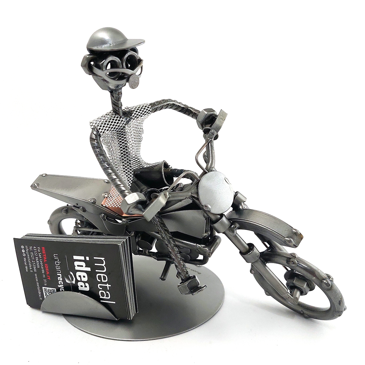 SCULTURA MOTOCICLISTA SU MOTOCROSS - immagine 10