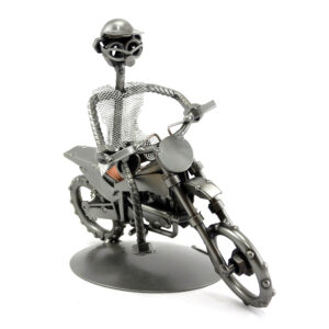 SCULTURA MOTOCICLISTA SU MOTOCROSS - immagine 4