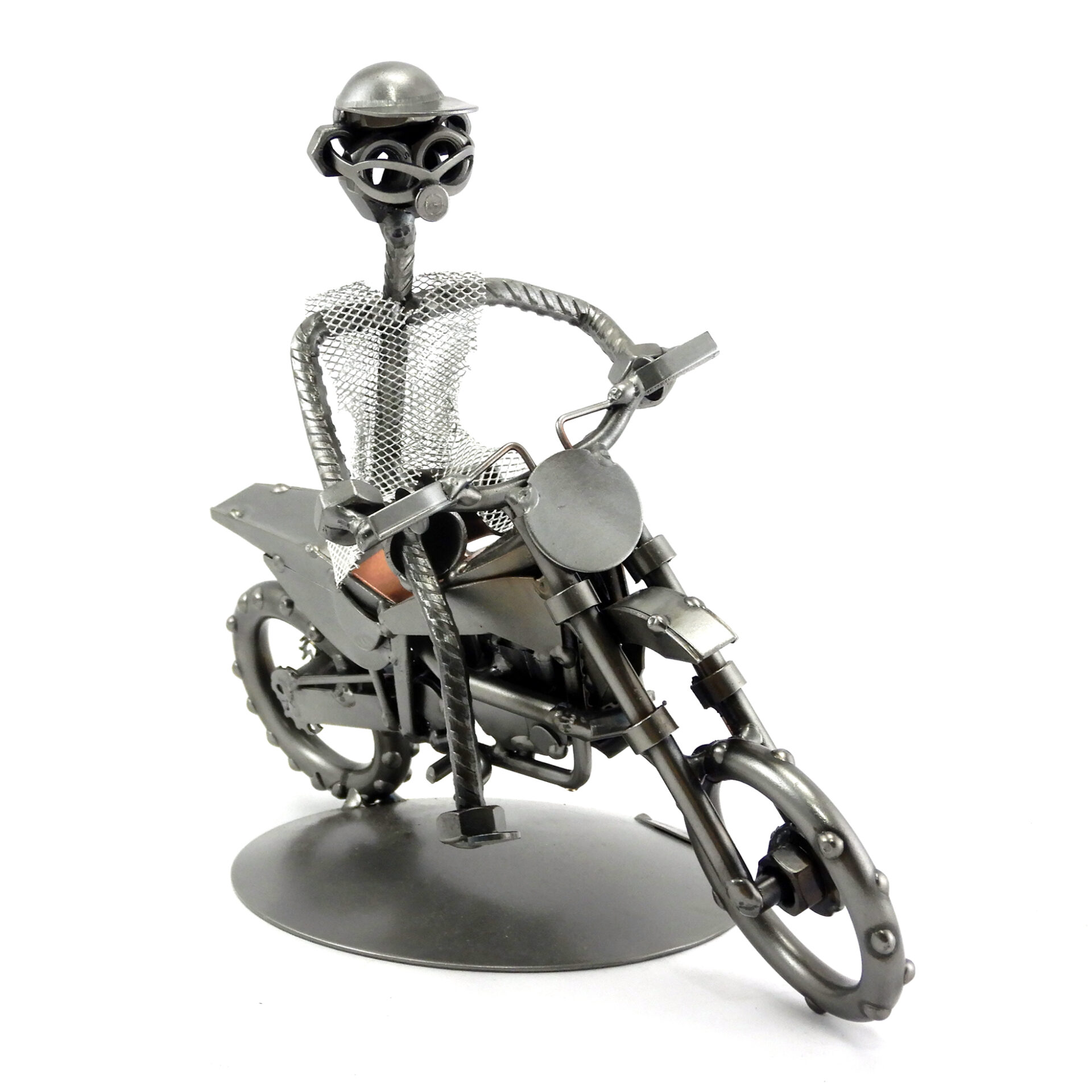 SCULTURA MOTOCICLISTA SU MOTOCROSS - immagine 4