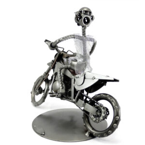 SCULTURA MOTOCICLISTA SU MOTOCROSS - immagine 5