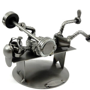 SCULTURA BODY BUILDING PALESTRATO METAL IDEA.IT