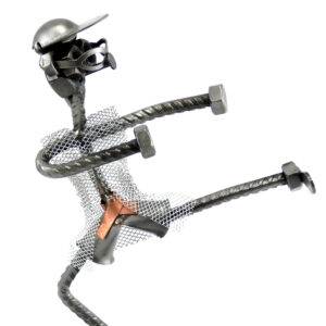 SCULTURA KARATE KARATEKA METAL IDEA.IT