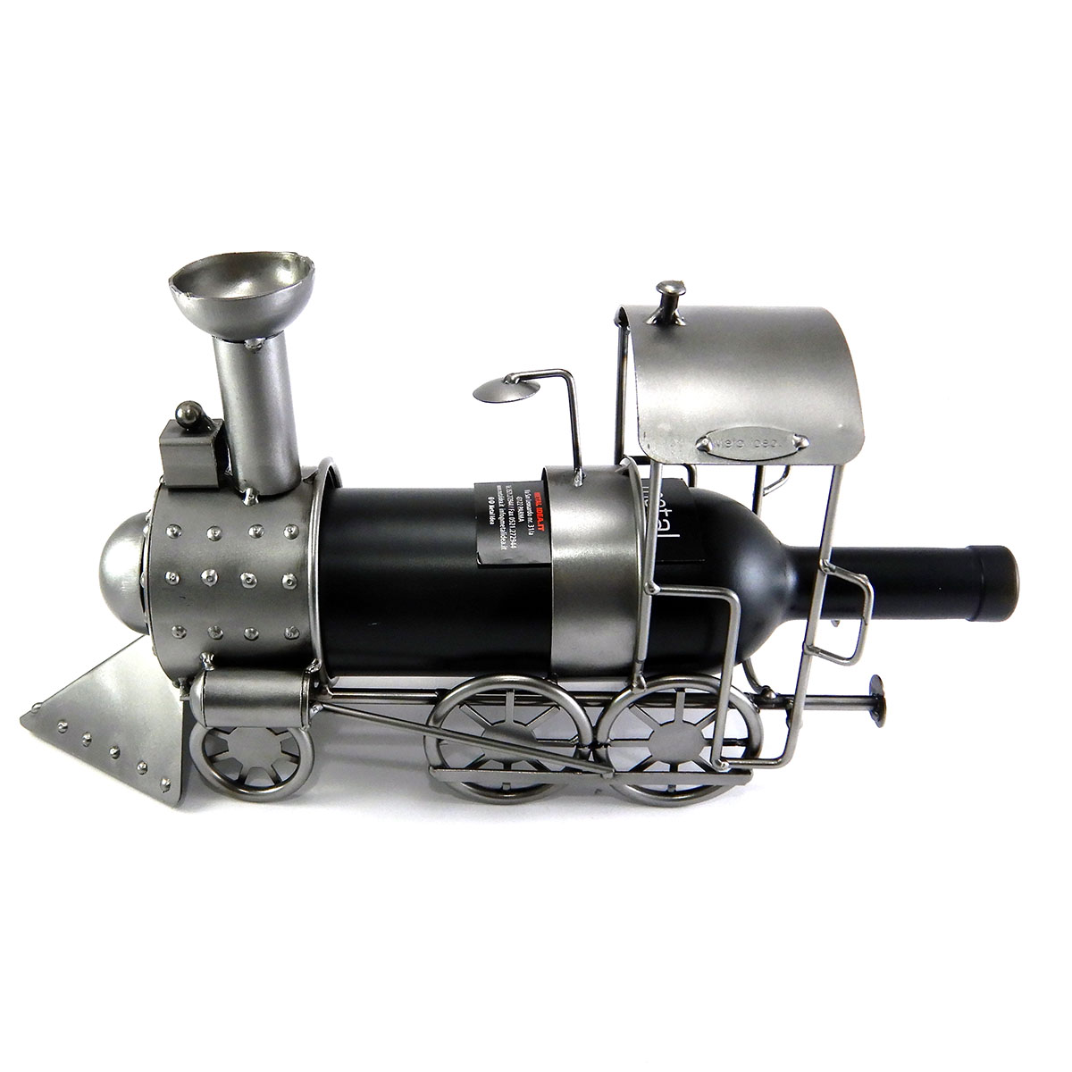 SCULTURA PORTA BOTTIGLIA LOCOMOTIVA - immagine 5