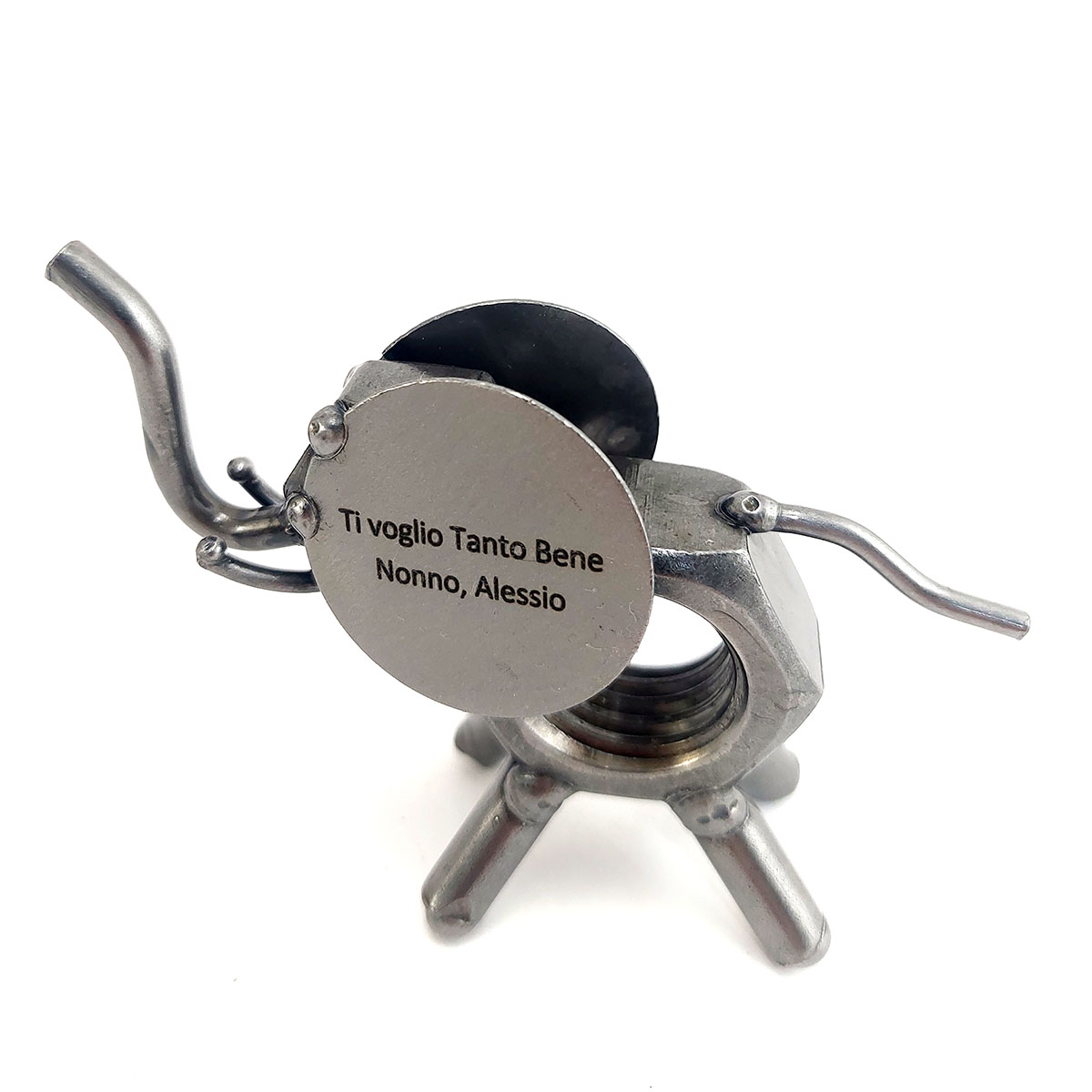 elefantino con personalizzazione metal idea.it