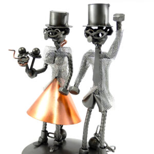SCULTURA SPOSI con palla al piede METAL IDEA.IT