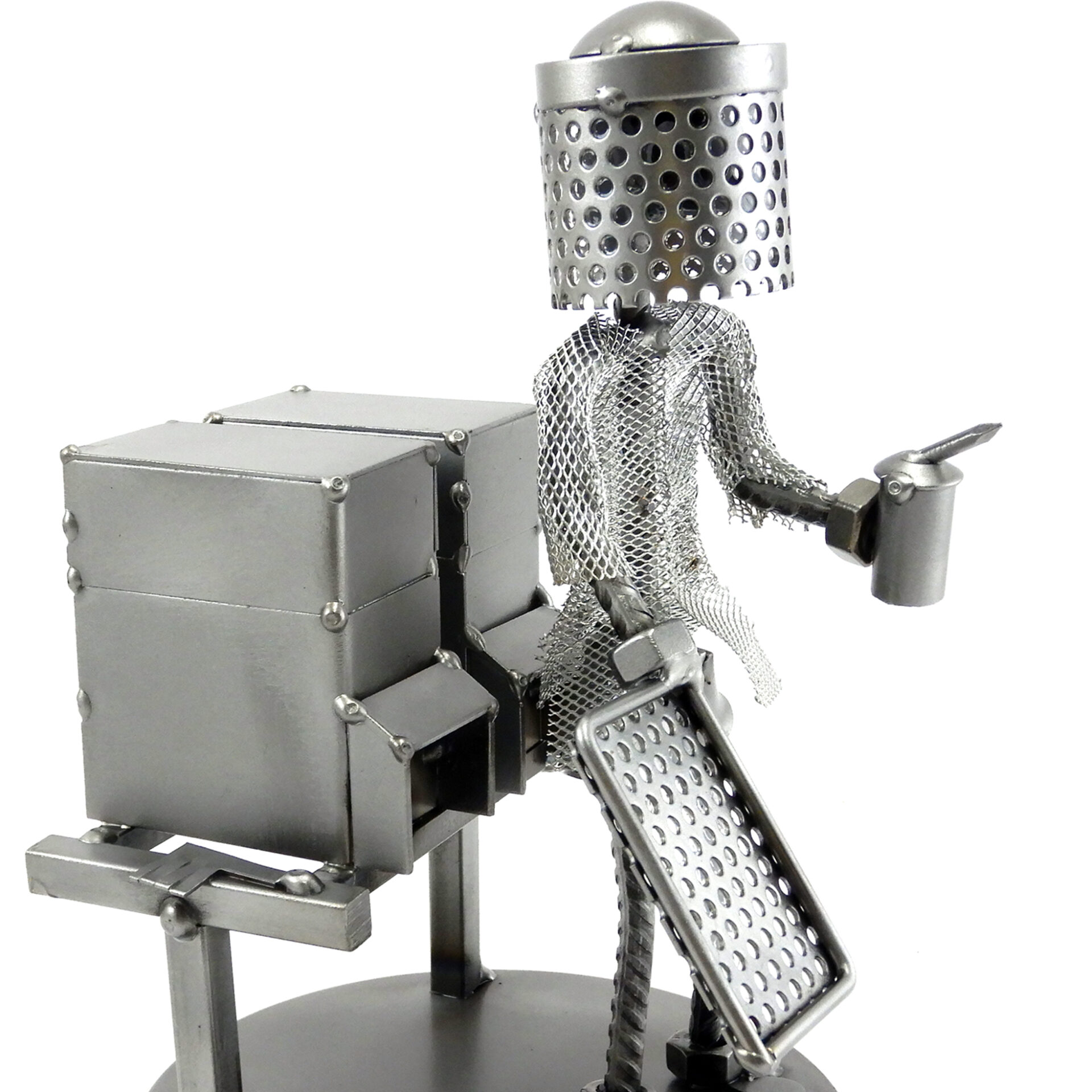 SCULTURA APICOLTORE METAL IDEA.IT