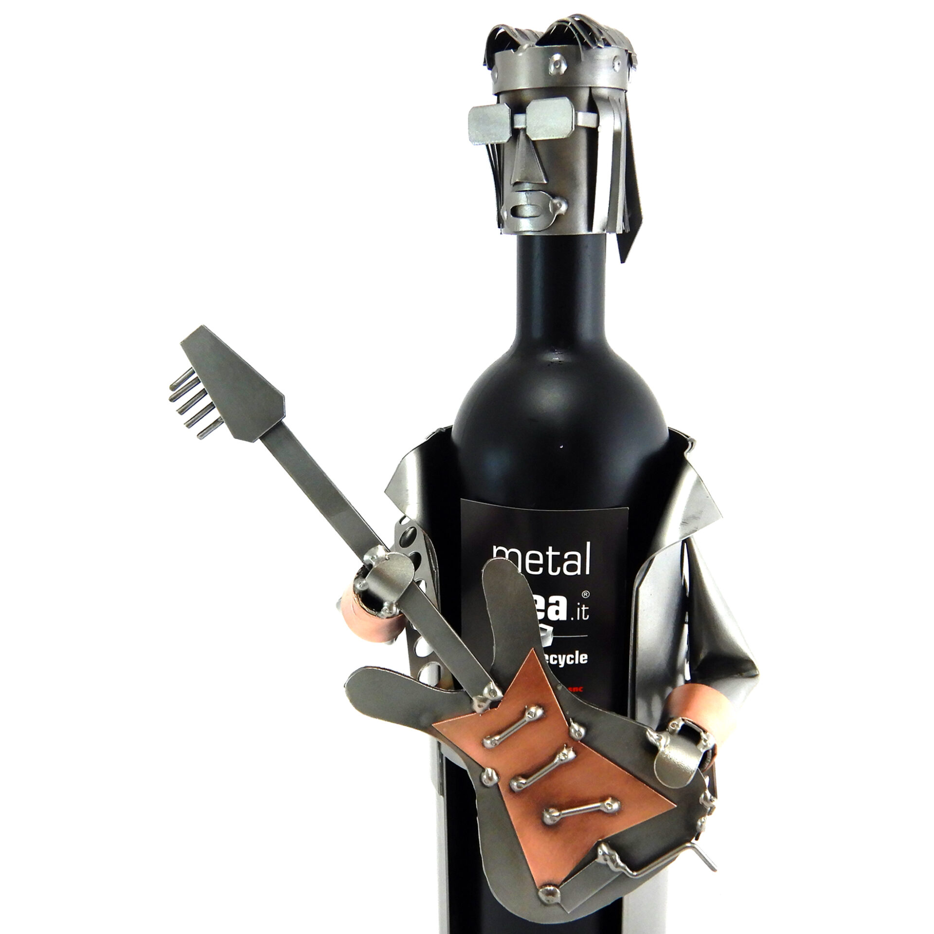 PORTA BOTTIGLIA CHITARRISTA ROCK METAL IDEA.IT