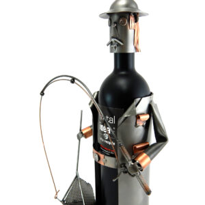 PORTA BOTTIGLIA PESCATORE METAL IDEA.IT