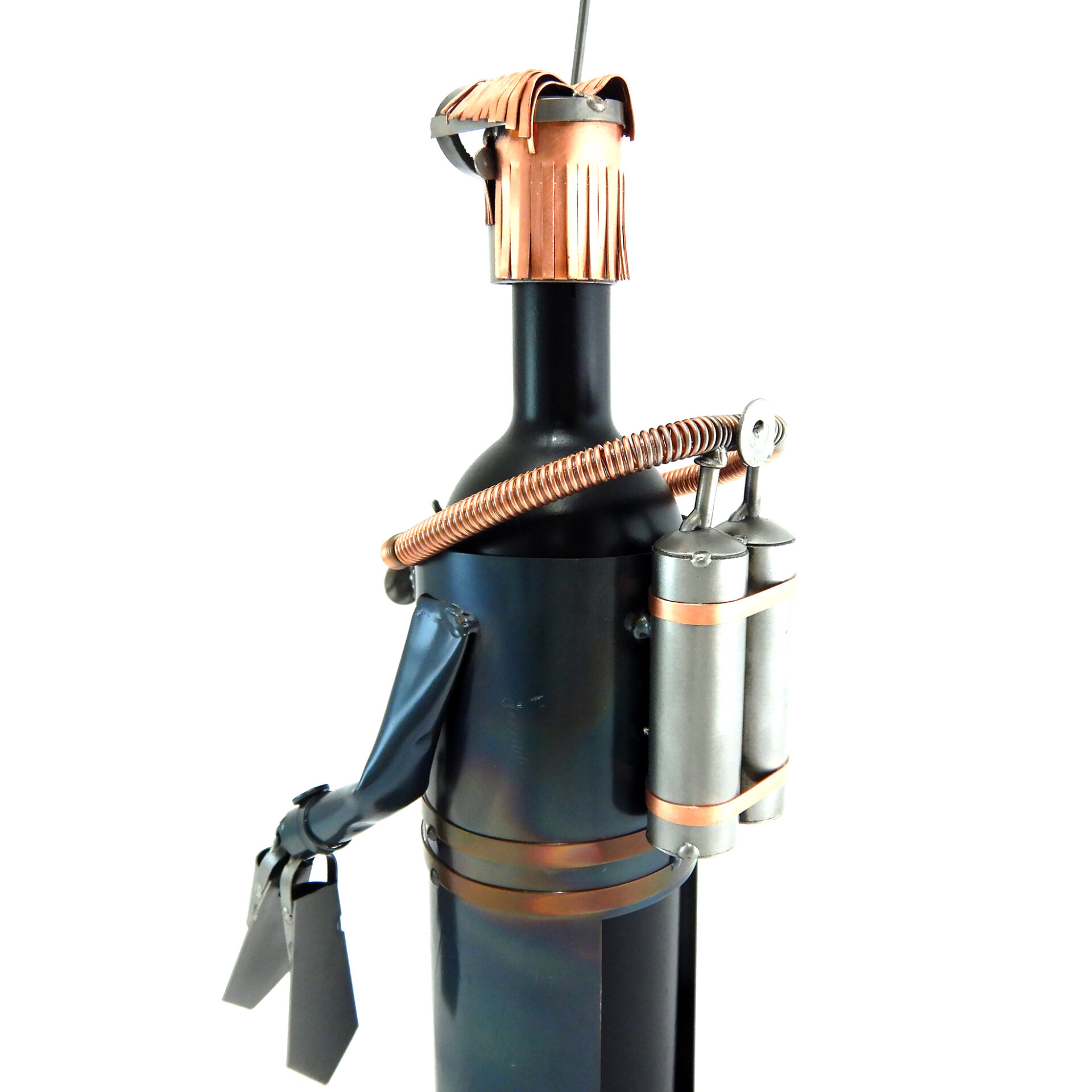 SCULTURA PORTA BOTTIGLIA SUBACQUEO - immagine 5