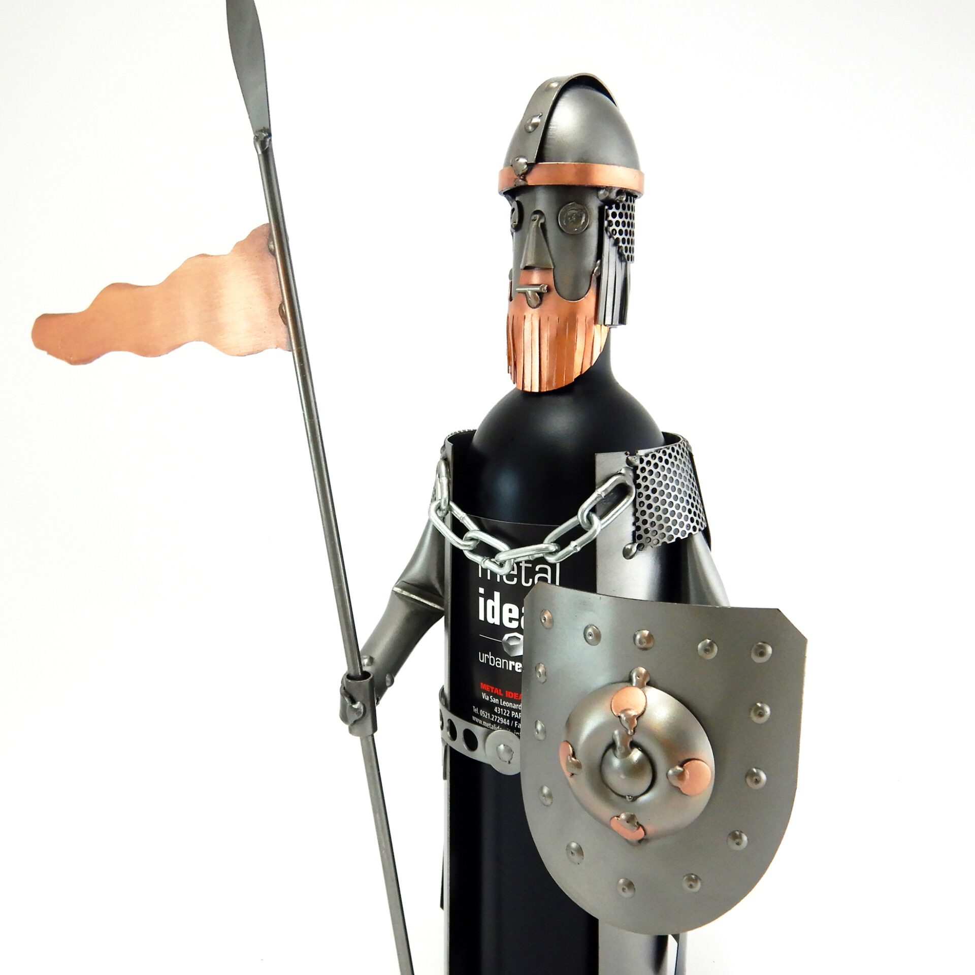 SCULTURA PORTA BOTTIGLIA CAVALIERE - immagine 7