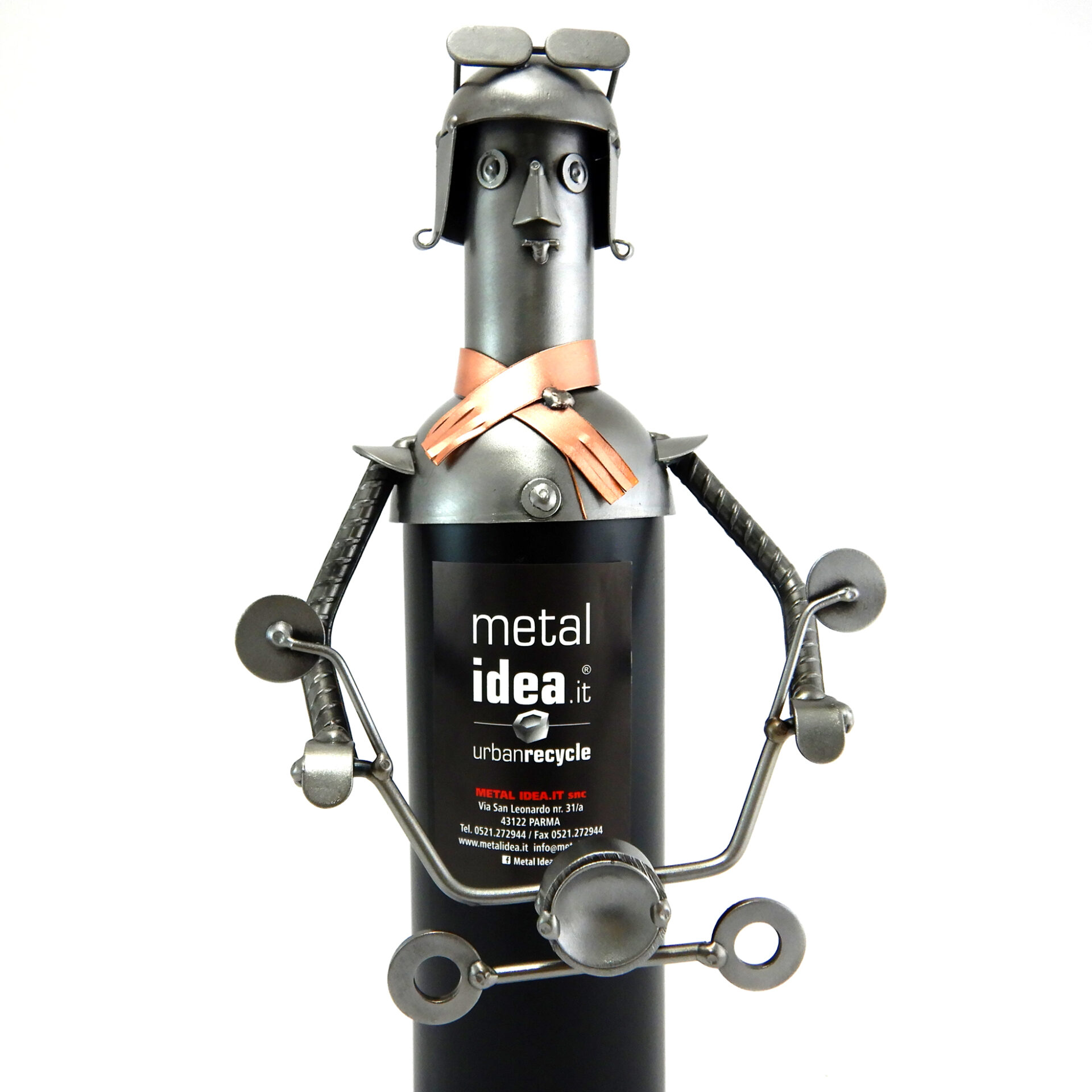 COVER MOTOCICLISTA PER BOTTIGLIA METAL IDEA.IT