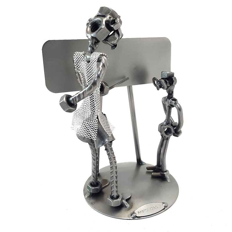 SCULTURA INSEGNANTE CON ALUNNO - immagine 3