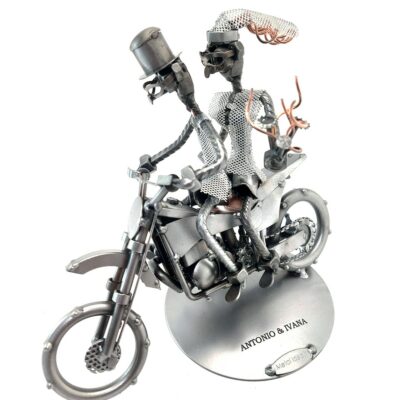 sposi su moto cross